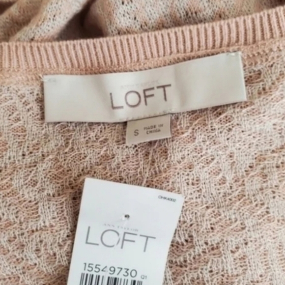 Loft blush /nude long sleeve sweater top size S - Picture 8 of 10